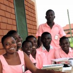 PAGA students show off their pink uniforms