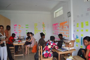 Summer interns hard at work in the main office