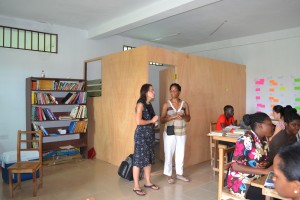 Professor Rouse talking to the interns